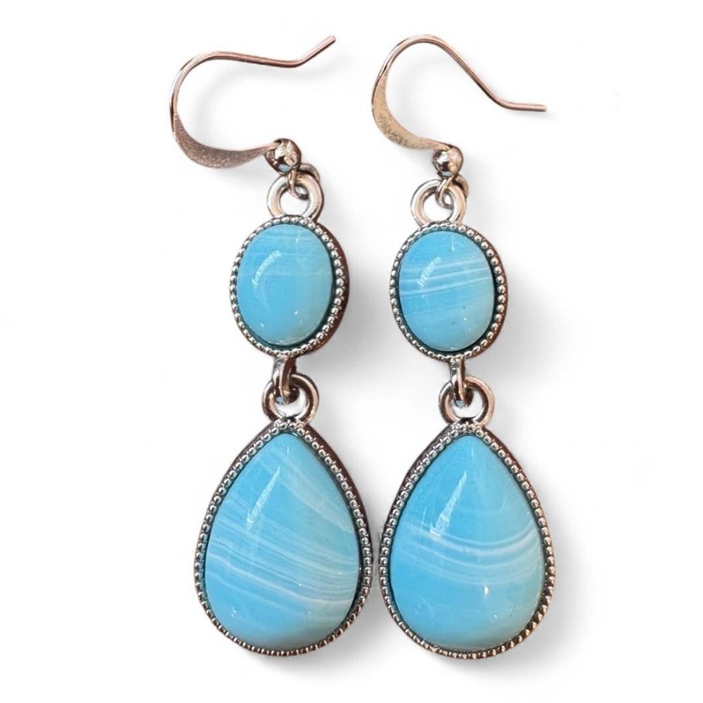 Elegant Blue Dangle Earrings